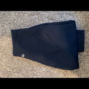 Navy Lululemon Wunder Under High Rise leggings 25”